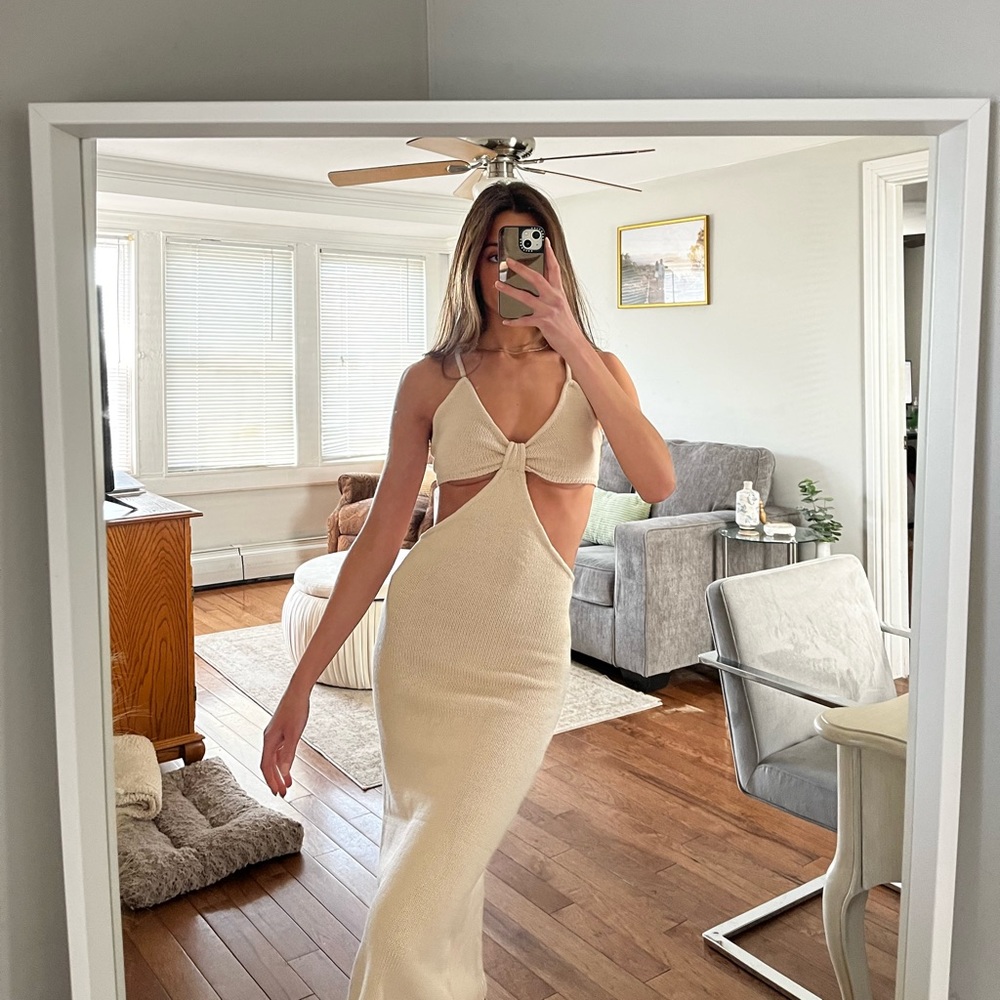NWOT Petal and Pup Knit Cut Out Midi Dress